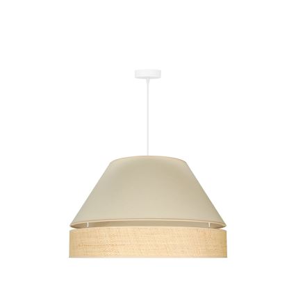 Duolla - Lámpara colgante YUTE AVIGNON 1xE27/15W/230V diá. 60 cm color crema/beige