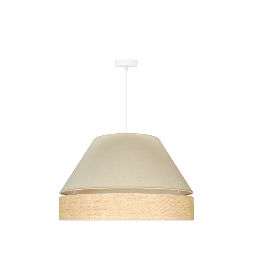 Duolla - Lámpara colgante YUTE AVIGNON 1xE27/15W/230V diá. 60 cm color crema/beige