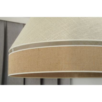 Duolla - Lámpara colgante YUTE AVIGNON 1xE27/15W/230V diá. 60 cm gris/marrón