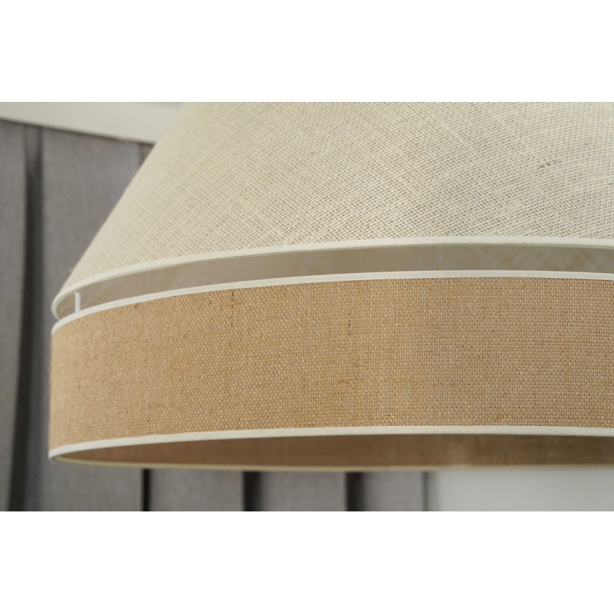 Duolla - Lámpara colgante YUTE AVIGNON 1xE27/15W/230V diá. 60 cm gris/marrón