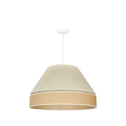 Duolla - Lámpara colgante YUTE AVIGNON 1xE27/15W/230V diá. 60 cm gris/marrón