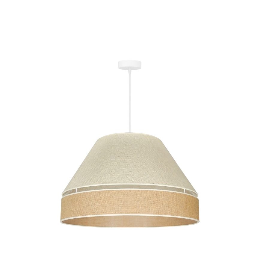 Duolla - Lámpara colgante YUTE AVIGNON 1xE27/15W/230V diá. 60 cm gris/marrón