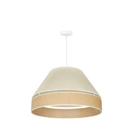 Duolla - Lámpara colgante YUTE AVIGNON 1xE27/15W/230V diá. 60 cm gris/marrón