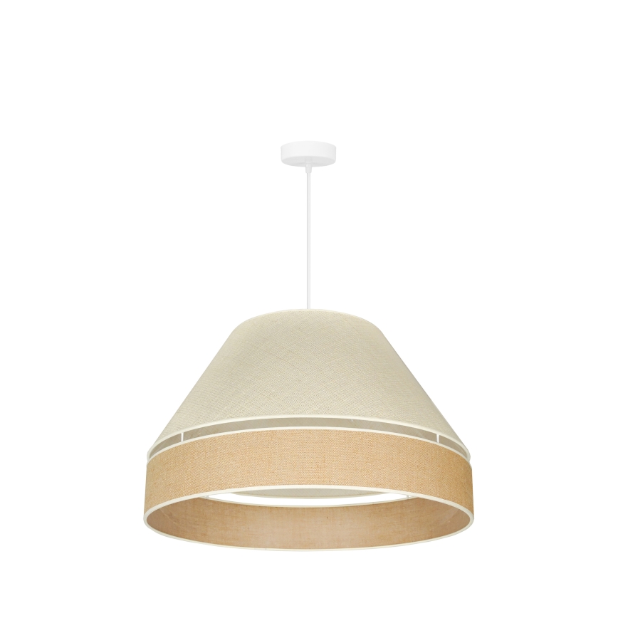 Duolla - Lámpara colgante YUTE AVIGNON 1xE27/15W/230V diá. 60 cm gris/marrón