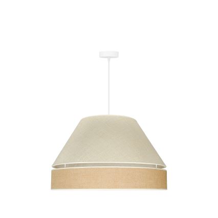 Duolla - Lámpara colgante YUTE AVIGNON 1xE27/15W/230V diá. 60 cm gris/marrón