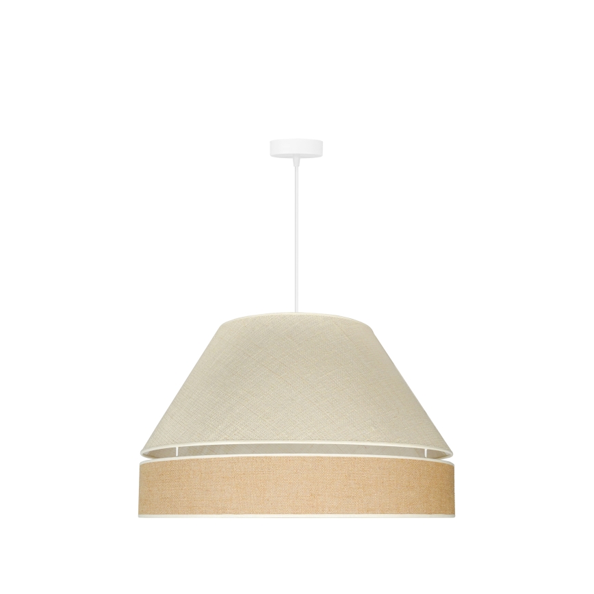 Duolla - Lámpara colgante YUTE AVIGNON 1xE27/15W/230V diá. 60 cm gris/marrón