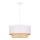 Duolla - Lámpara de araña en cadena BOHO 1xE27/15W/230V d. 45 cm crema/ratán
