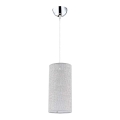Duolla - Lámpara de araña en ristra CIGAR 1xE27/40W/230V d. 15 cm gris claro