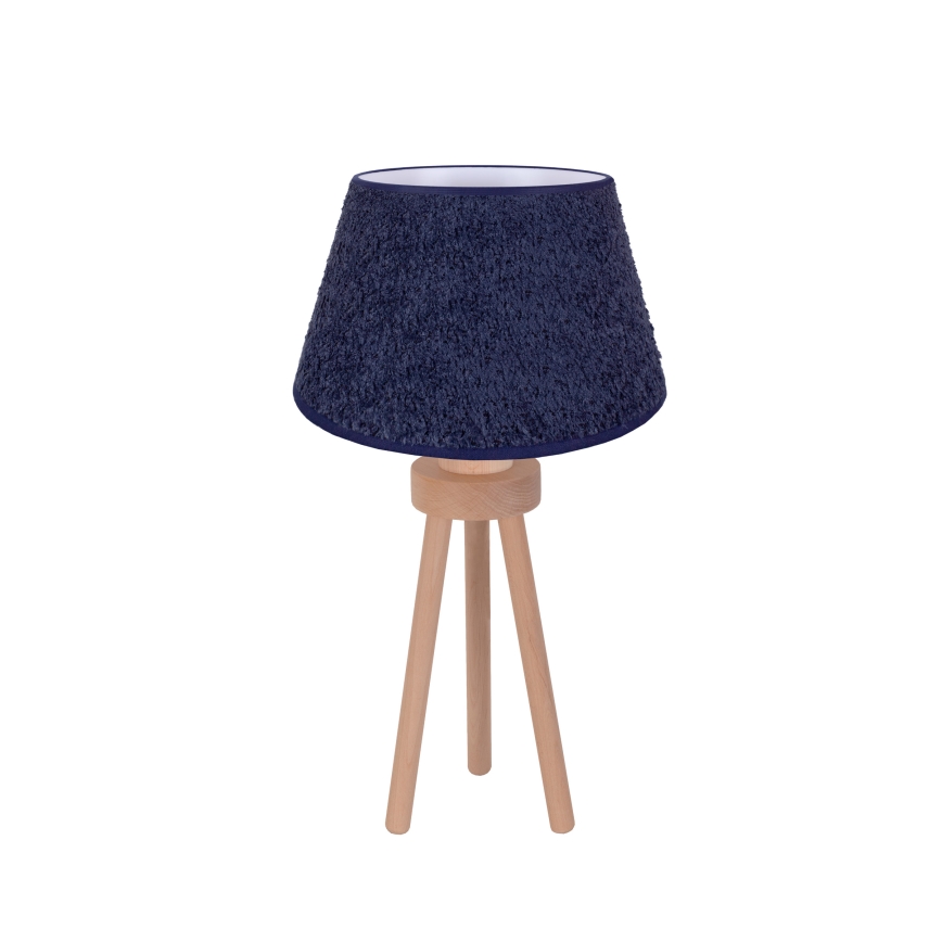 Duolla - Lámpara de mesa BOUCLE 1xE27/15W/230V diá. 28 cm azul/madera