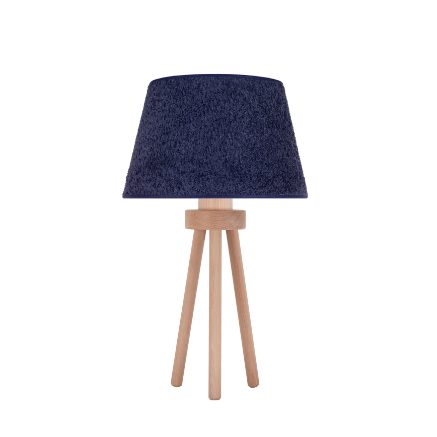 Duolla - Lámpara de mesa BOUCLE 1xE27/15W/230V diá. 28 cm azul/madera