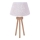 Duolla - Lámpara de mesa BOUCLE 1xE27/15W/230V diá. 28 cm blanco/madera