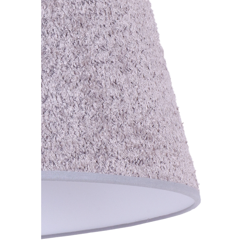 Duolla - Lámpara de mesa BOUCLE 1xE27/15W/230V diá. 28 cm gris/madera