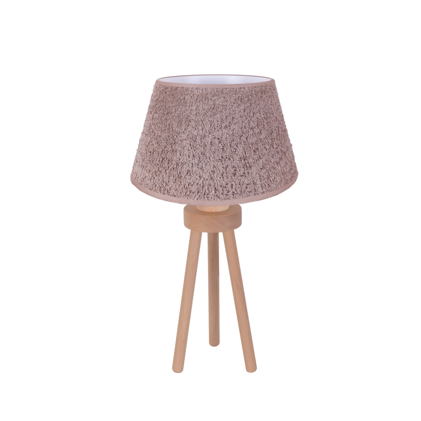 Duolla - Lámpara de mesa BOUCLE 1xE27/15W/230V diá. 28 cm marrón/madera