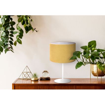 Duolla - Lámpara de mesa BRISTOL 1xE14/15W/230V diá. 17,5 cm amarillo/blanco