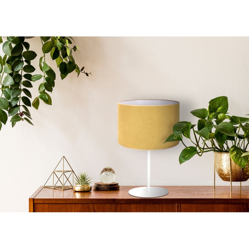 Duolla - Lámpara de mesa BRISTOL 1xE14/15W/230V diá. 17,5 cm amarillo/blanco