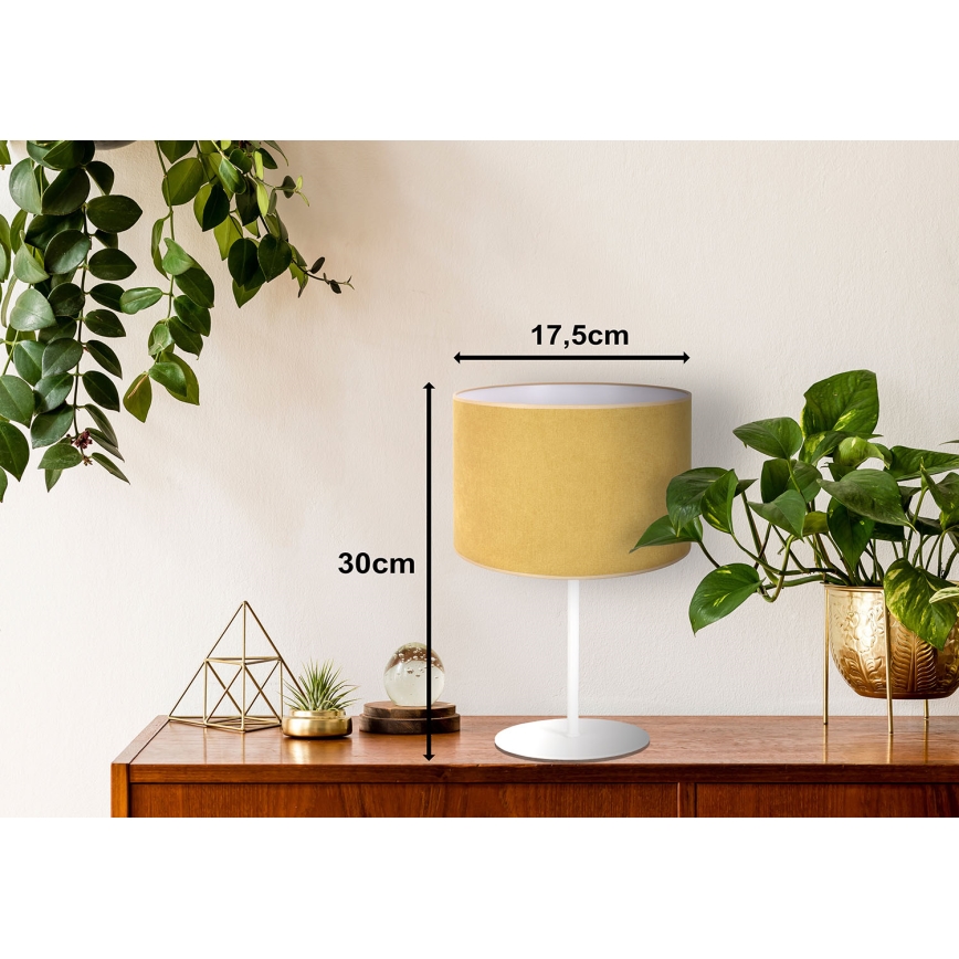Duolla - Lámpara de mesa BRISTOL 1xE14/15W/230V diá. 17,5 cm amarillo/blanco