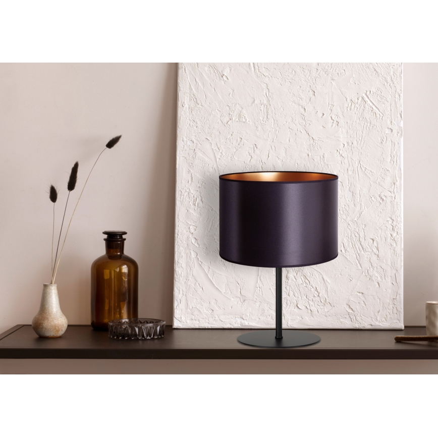 Duolla - Lámpara de mesa CANNES 1xE14/15W/230V diá. 20 cm negro/cobre