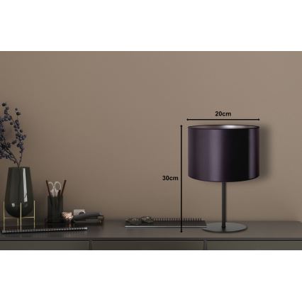 Duolla - Lámpara de mesa CANNES 1xE14/15W/230V diá. 20 cm negro/plata