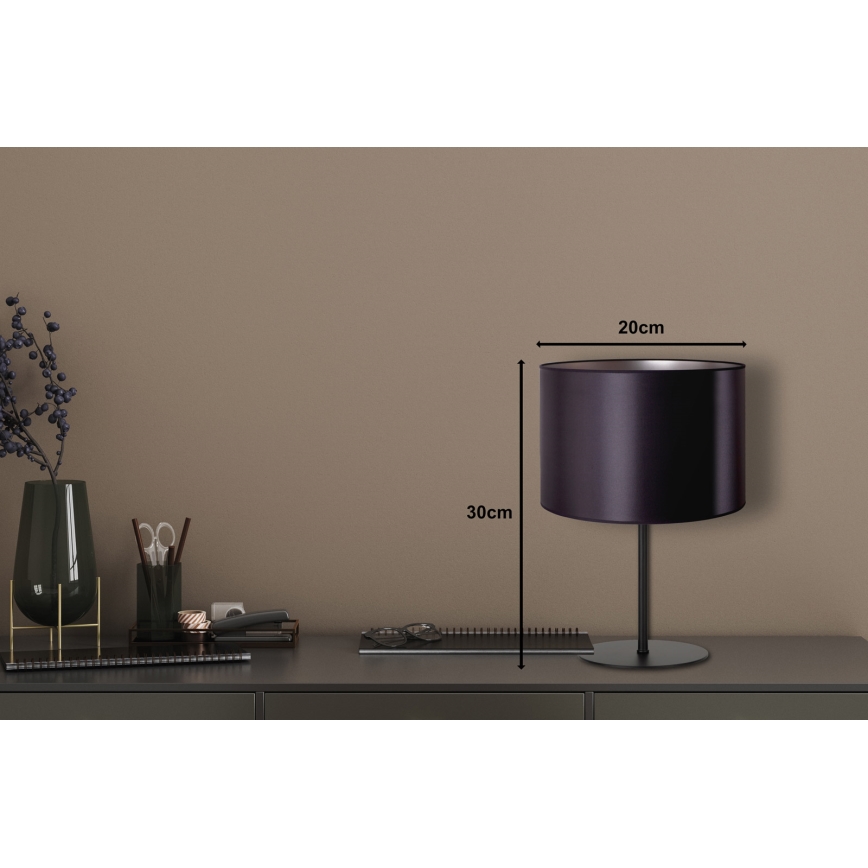Duolla - Lámpara de mesa CANNES 1xE14/15W/230V diá. 20 cm negro/plata