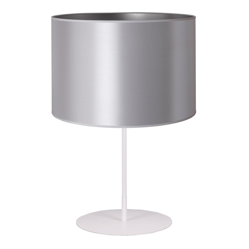 Duolla - Lámpara de mesa CANNES 1xE14/15W/230V diá. 20 cm plata/blanco