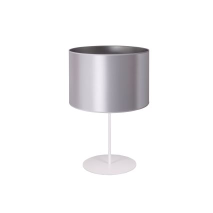 Duolla - Lámpara de mesa CANNES 1xE14/15W/230V diá. 20 cm plata/blanco