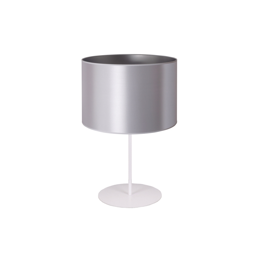 Duolla - Lámpara de mesa CANNES 1xE14/15W/230V diá. 20 cm plata/blanco
