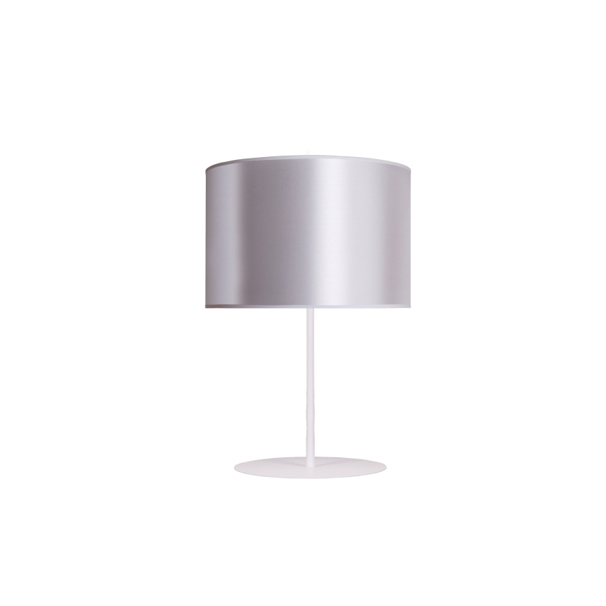 Duolla - Lámpara de mesa CANNES 1xE14/15W/230V diá. 20 cm plata/blanco