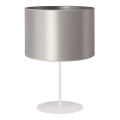 Duolla - Lámpara de mesa CANNES 1xE14/15W/230V diá. 20 cm plata/blanco