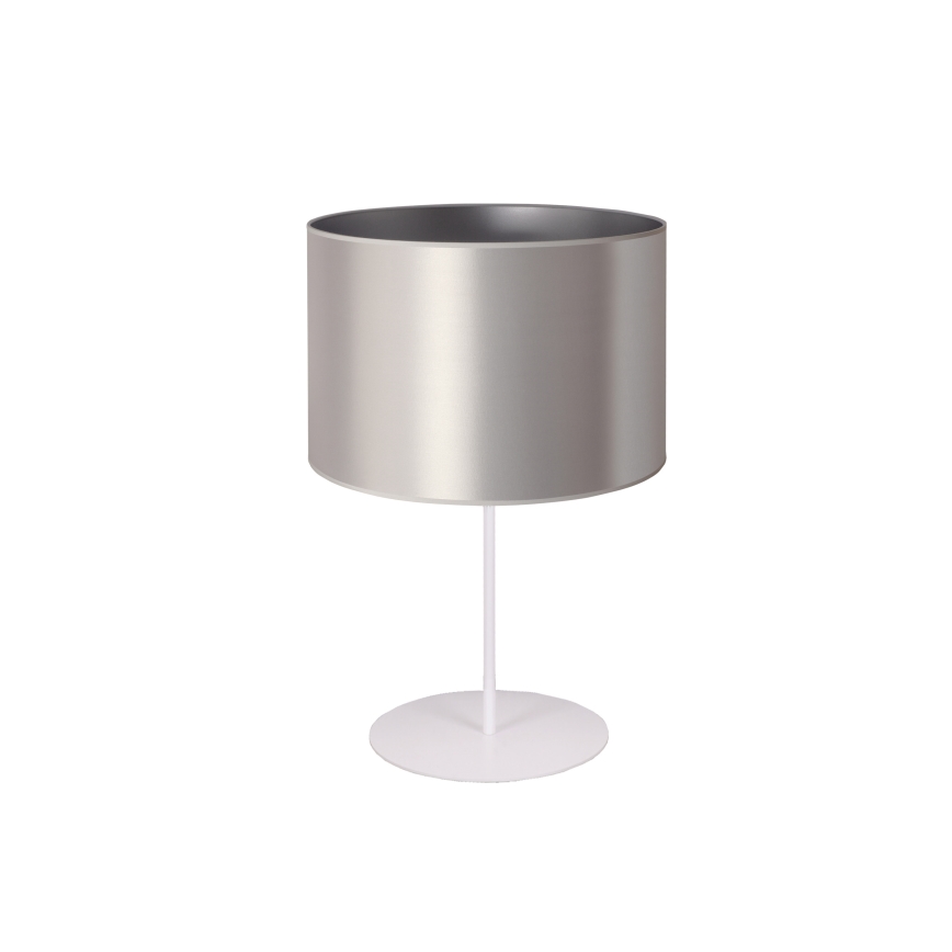 Duolla - Lámpara de mesa CANNES 1xE14/15W/230V diá. 20 cm plata/blanco