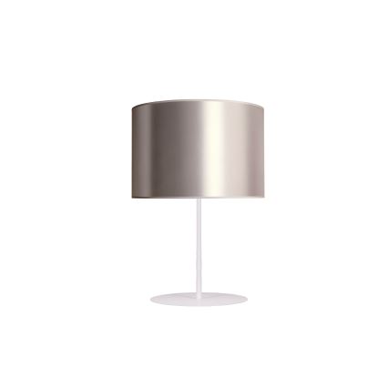 Duolla - Lámpara de mesa CANNES 1xE14/15W/230V diá. 20 cm plata/blanco