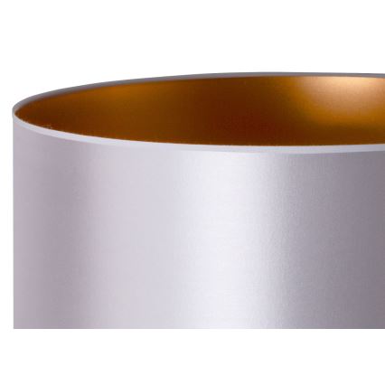Duolla - Lámpara de mesa CANNES 1xE14/15W/230V diá. 20 cm plata/cobre/blanco