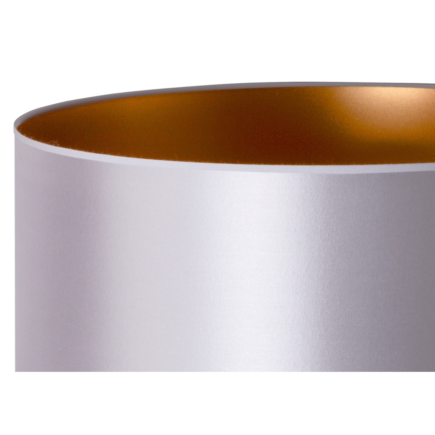 Duolla - Lámpara de mesa CANNES 1xE14/15W/230V diá. 20 cm plata/cobre/blanco