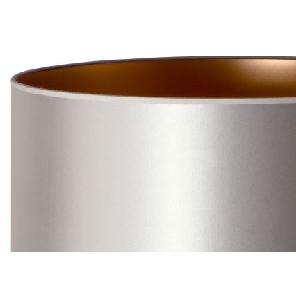 Duolla - Lámpara de mesa CANNES 1xE14/15W/230V diá. 20 cm plata/cobre/blanco
