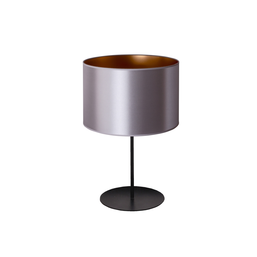 Duolla - Lámpara de mesa CANNES 1xE14/15W/230V diá. 20 cm plata/cobre/negro