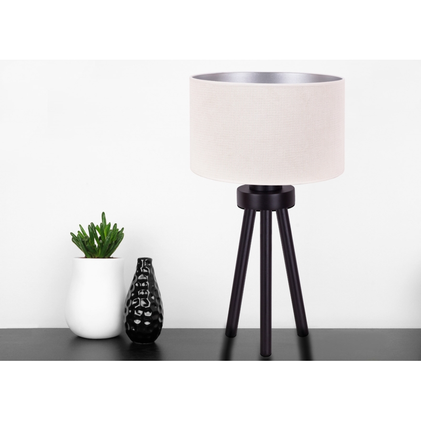 Duolla - Lámpara de mesa LYON 1xE27/15W/230V diá. 30 cm color crema