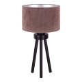 Duolla - Lámpara de mesa LYON 1xE27/15W/230V diá. 30 cm marrón