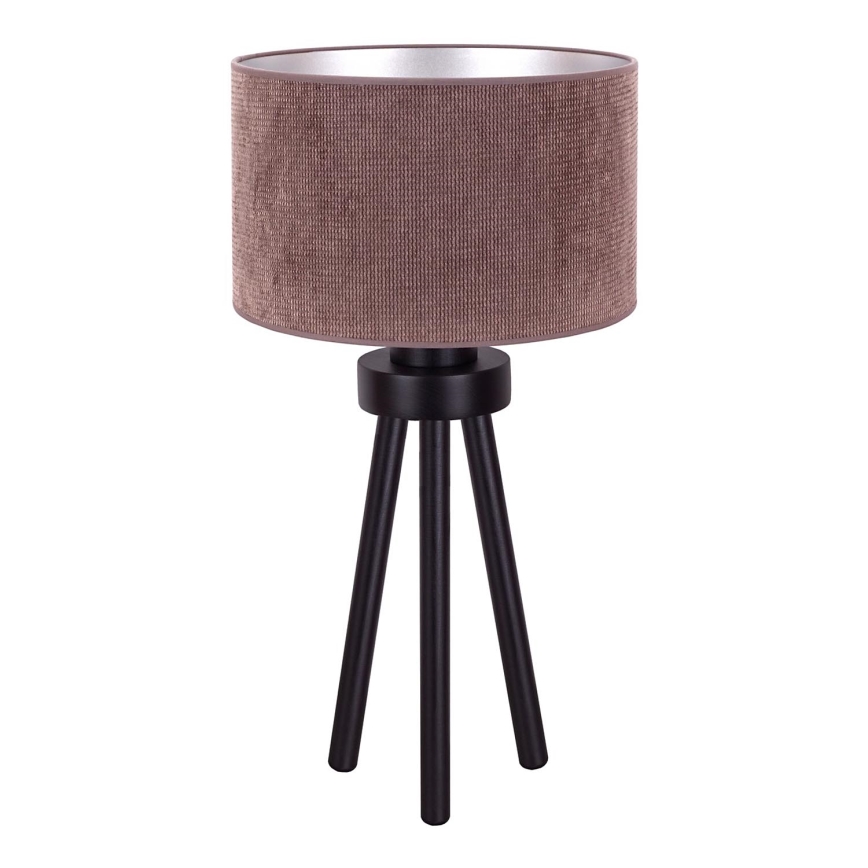 Duolla - Lámpara de mesa LYON 1xE27/15W/230V diá. 30 cm marrón