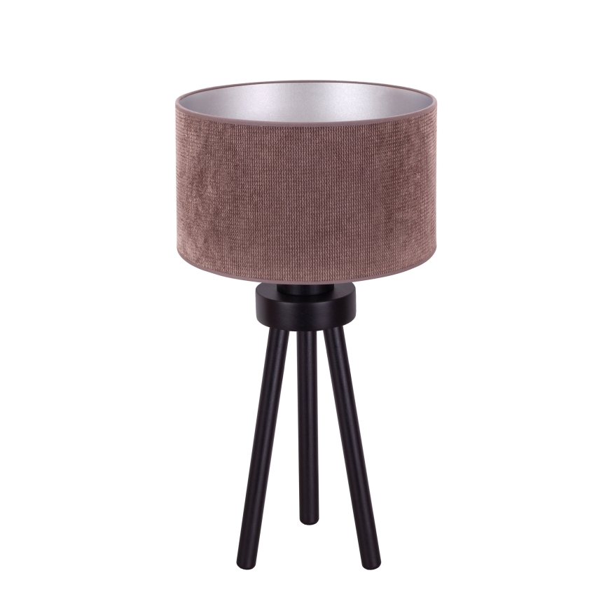 Duolla - Lámpara de mesa LYON 1xE27/15W/230V diá. 30 cm marrón
