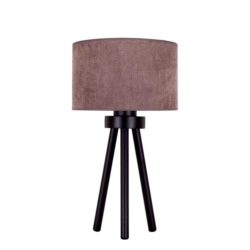 Duolla - Lámpara de mesa LYON 1xE27/15W/230V diá. 30 cm marrón