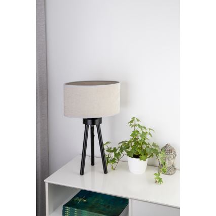 Duolla - Lámpara de mesa OVAL 1xE27/15W/230V diá. 30 cm gris