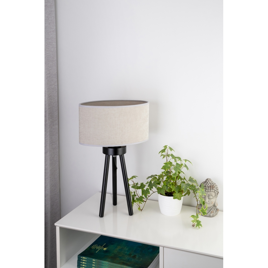 Duolla - Lámpara de mesa OVAL 1xE27/15W/230V diá. 30 cm gris
