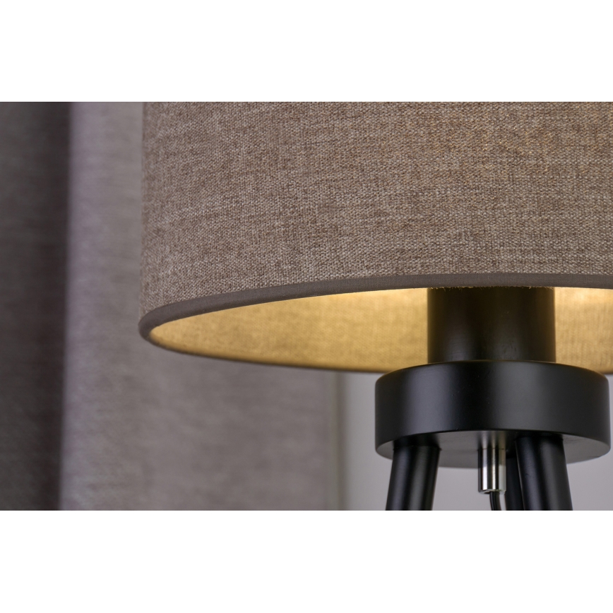 Duolla - Lámpara de mesa OVAL 1xE27/15W/230V diá. 30 cm marrón