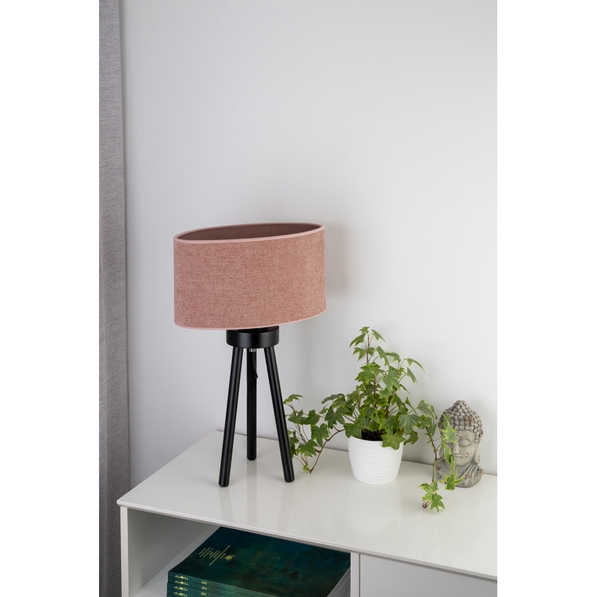 Duolla - Lámpara de mesa OVAL 1xE27/15W/230V diá. 30 cm rosa