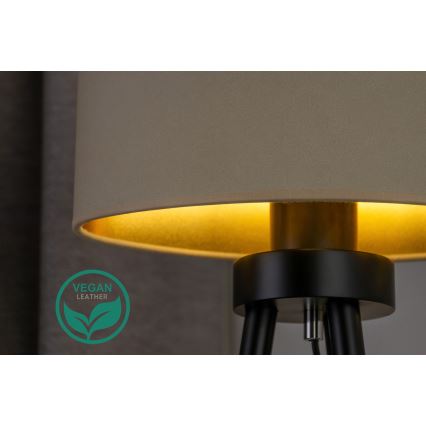 Duolla - Lámpara de mesa OVAL VEGAN 1xE27/15W/230V diá. 30 cm color crema