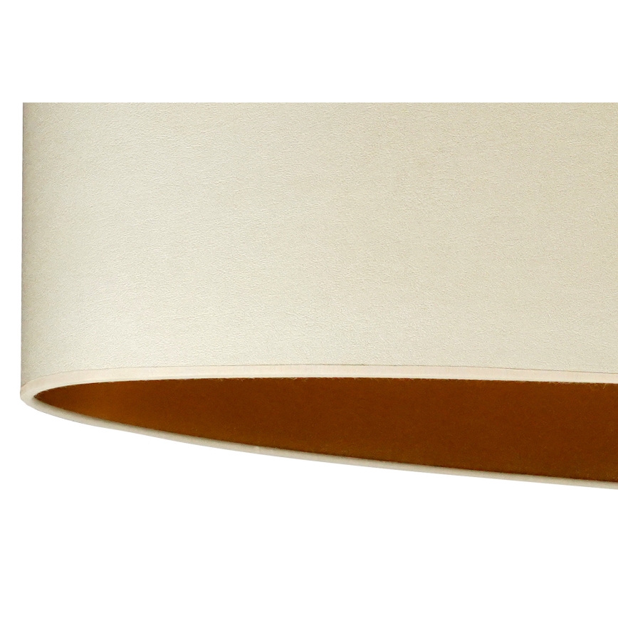 Duolla - Lámpara de mesa OVAL VEGAN 1xE27/15W/230V diá. 30 cm color crema