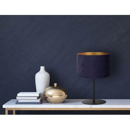 Duolla - Lámpara de mesa ROLLER 1xE14/15W/230V diá. 20 cm azul/dorado