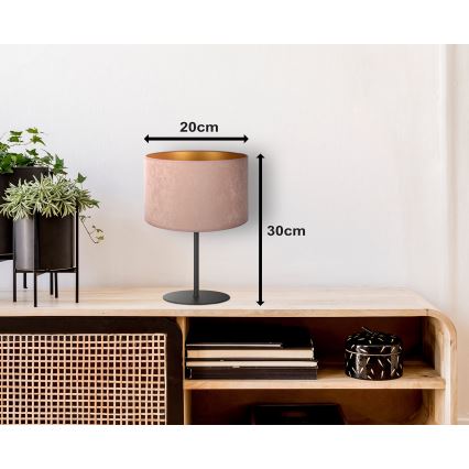 Duolla - Lámpara de mesa ROLLER 1xE14/15W/230V diá. 20 cm beige/dorado
