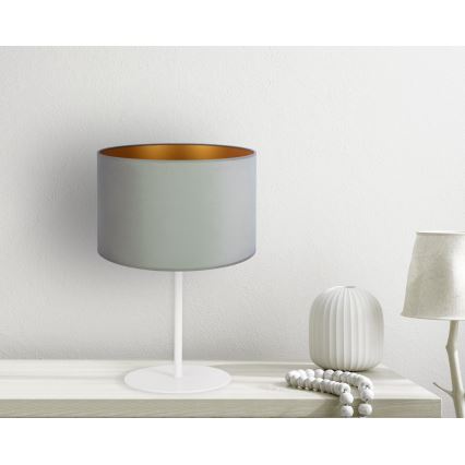 Duolla - Lámpara de mesa ROLLER 1xE14/15W/230V diá. 20 cm verde claro/dorado