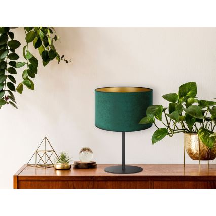 Duolla - Lámpara de mesa ROLLER 1xE14/15W/230V diá. 20 cm verde oscuro/dorado