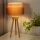 Duolla - Lámpara de mesa WOOD BOHO 1xE27/15W/230V diá. 25 cm cobre/marrón/beige